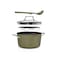 Ninja CW202GN Foodi NeverStick PossiblePot, Premium Set with 7-Quart Capacity Pot, Roasting Rack, Glass Lid &amp; Integrated Spoon, Nonstick, Durable &amp; Oven Safe to 500&Acirc;&deg;F, Olive Green