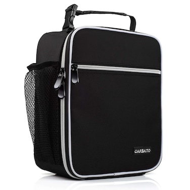 CARBATO Lunch Bag, Durable Insulated Lunch Box Reusable Adults Tote Bag Lunch Bag for Men, Women, Adults (Black)