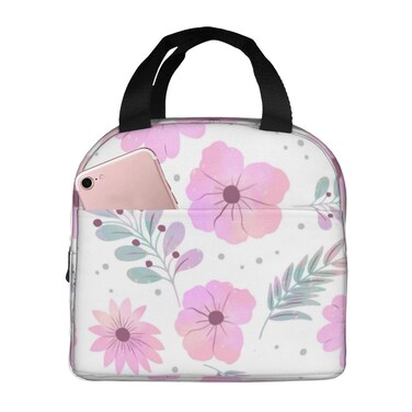 Lunch Bag Flower Insulated Lunch Box Teen School Reusable Bags Meal Portable Container Tote For Boys Girls Travel Work Picnic Boxes