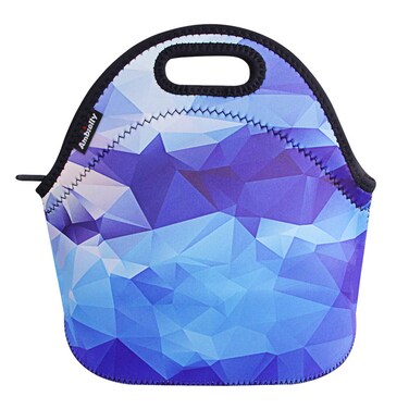 Ambielly Neoprene Lunch Bag/Lunch Box/Lunch Tote/Picnic Bags Insulated Cooler Travel Organizer (Blue Diamond)