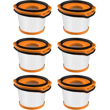 XFFWV360 Replacement Vacuum Filter for Shark Wandvac System WS620 WS630 WS632 WS642 WS632BLBRN WS632GDBRN WS632GNBRN WS632PKBRN WS632RGBRN, Replace to Part # XFFWV360 - Pack of 6