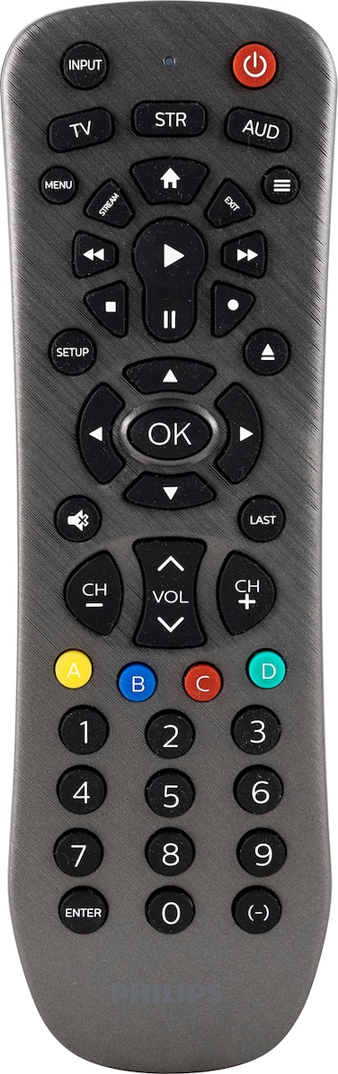 Philips Universal Remote Control Replacement for Samsung, Vizio, LG, Sony, Sharp, Roku, Apple TV, RCA, Panasonic, Smart TVs, Streaming Players, DVD, Simple Setup, 6 Device, Graphite, SRP6229G/27