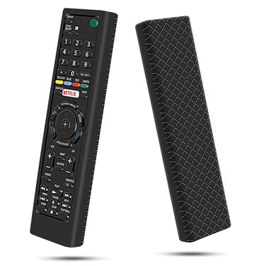 AHIW Silicone Protective Case for Sony RMT-TX100U RMT-TX102U RMT-TX200U RMF-TX300U RMF-TX310U Bravia Smart TV Remote Cover Replacement Holder Shockproof Covers for Sony Universal Control (Black)