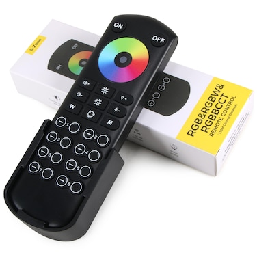 XXK RC05RFB RF Remoter, 8-Zone 2.4G Handheld RF Remote Control Compatible with RGBCCT RGBW CCT RGB LED Controller, 500ft Wireless Control 8 Channel Group Control for Home RGBCCT LED Strip Lights