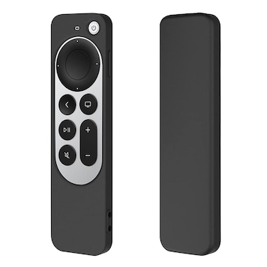 Black Remote Cover Replacement for New Apple 4k TV Siri 2nd Series 6 7 Generation / 6th 7th Gen 2021 2022 Remote Control, Silicone Case with Lanyard - LEFXMOPHY