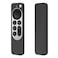 Black Remote Cover Replacement for New Apple 4k TV Siri 2nd Series 6 7 Generation / 6th 7th Gen 2021 2022 Remote Control, Silicone Case with Lanyard - LEFXMOPHY
