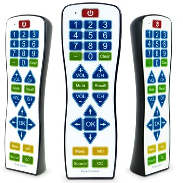 Universal Water-Resistant Television Remote   PC101 EasyClean Big Button, Smart, Learning TV Remote Control - Wipe Clean Easily, Perfect for Home Use.