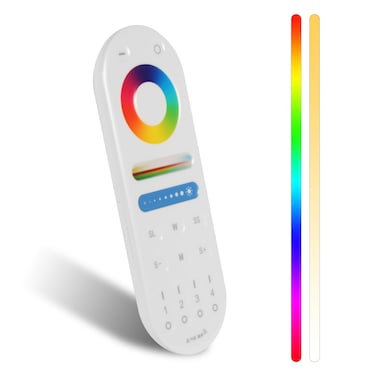 Goldlife C1-2 RF Remoter, 4-Zone 2.4G RF Remote Control Compatible with RGBW CCT RGB C1-1 LED Controller, 360&Acirc;&deg; 99ft Wireless Control Distance, 4 Channel Group Control for Home Boat Pool Lights