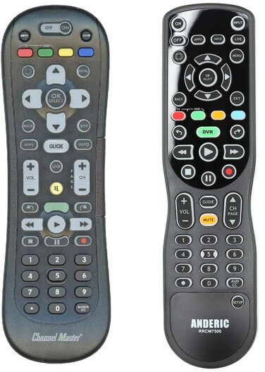 ANDERIC RRCM7500 for Channel Master DVR Remote Control CM7500XRC2 Replacement Remote for Channel Master - Works 100% - Works CM7500XRC2, CM7500GB16, CM7001, CM7004, CM7500TB1