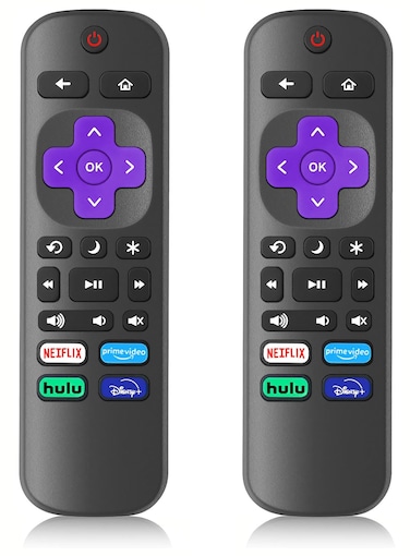 (Pack of 2) New Replacement Remote Control for RO-KUTV, for TCL TV/for Hisense/for Onn/for Insignia/for Sharp/for Philips Smart TVs (Not for Stick and Box)