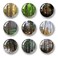 Glass Refrigerator Magnet Decorations, Lissaberg 9Pcs Forest Pattern Strong Magnetic Round Fridge Magnet Decorations for Locker, Office Whiteboard, Photo, Cabinet, Dishwasher Magnet, Forest
