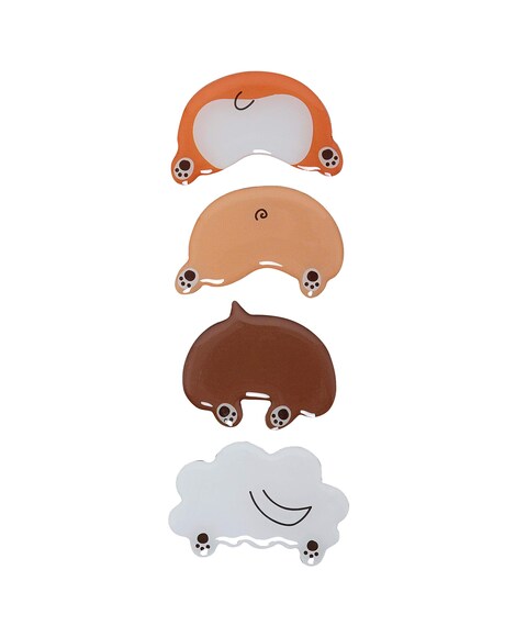 Pearhead Pet Dog Butt Refrigerator Magnets, Set of 4, Adorable Dog Magnets, Dog Lover Gift, Funny Dog Bum Magnets