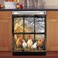 Blessed Dishwasher Cover Door Sticker,Country Chicken Dishwasher Magnet Farmhouse Decorative,Farm Rooster Magnetic Cover,Refrigerator Magnets Vinyl Fridge Decal Kitchen Decor,23"x26