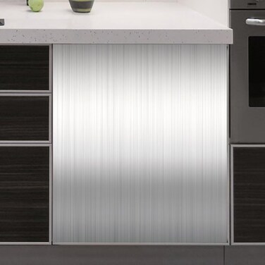 Cowfeel Metal Brushed Dishwasher Magnet Cover Panel Decal, Stainless Steel Magnet Refrigerator Skin Cover, Vinyl Decal for Dishwasher (Silver Stainless Steel, 23" x 26" Magnetic)