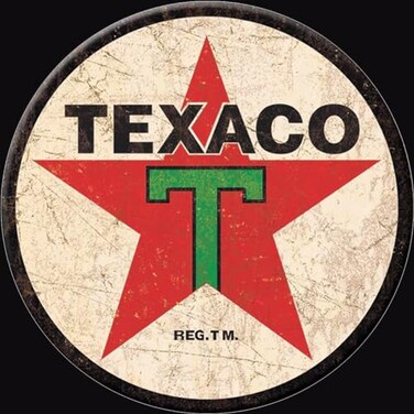 Desperate Enterprises Texaco '36 Logo Round Refrigerator Magnet - Funny Magnets for Office, Home &amp; School - Made in The USA