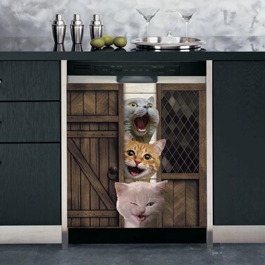 Farm Rooster Hen Dishwasher Decal Cover,Country Chicken Magnet Dishwasher Farmhouse Decoration,Farm Fridge Sticker for Front Door Panel Refrigerator Magnetic Appliance Decals Kitchen Decor 23"x26