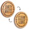 TEYGA Bamboo Dishwasher Magnet Clean Dirty Sign - Clean Dirty Magnet for Dishwasher, Dirty Clean Dishwasher Magnet, Dishwasher Clean Dirty Sign, Clean and Dirty Dishwasher Magnet