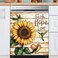 MLGB Farmhouse Sunflower Dishwasher Door Cover Sheet Magnetic, Faith Hope Love Vinyl Decal for Dishwasher, Fridge Magnet Cover Panels, Magnetic 23"x26