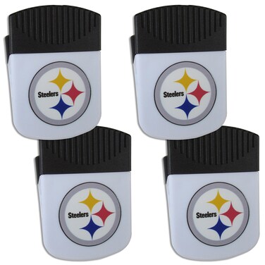 NFL Siskiyou Sports Fan Shop Pittsburgh Steelers Chip Clip Magnet with Bottle Opener 4 pack Team Color