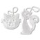 funflector Safety Reflector - Cat &amp; Kitten - White - 2-Pack