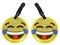 Athle Sport Reflective Tabs - Hi Vis Reflector Tags 2 Pack Safety Reflector - Reflective Gear for Walking at Night - Reflective Zipper Pull for Kids, Tactical Bags, and Backpack - Emoji Tears of Joy