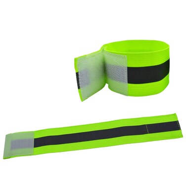 2PCS High Visibility Reflective Night Running Walking Elastic Strap Wristbands Ankle Bands Armbands Safety for Cycling Walking Running Camping Outdoor Sports-Fits Women, Men (1 Pairs / 2 Bands)
