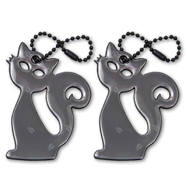 funflector Safety Reflector - Halloween Cat - Black - 2-Pack