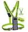 Athl&Atilde;&copy; Reflective Vest and Bands with Phone and Storage Pouch, Adjustable Stretch Waist Belt - Neon Yellow Straps - High Visibility Safety Gear for Running, Jogging, Biking, and Hiking