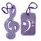 funflector Safety Reflector - Treble &amp; Bass Clefs - Purple - 2-Pack
