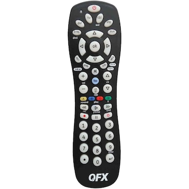 QFX REM-6 6 in 1 Universal Remote Control, Black