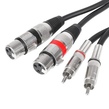 ITSROCK XLR to RCA Cable, Heavy Duty Dual XLR Female to Dual RCA HiFi Stereo Audio Cable,2 XLR to 2 RCA Interconnect Lead Wire(10Ft/3.3M)