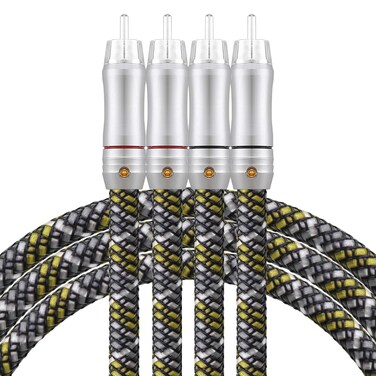 Viborg Audiocrast A52 HI-End 6N OFC Copper RCA to RCA Audio Cable Home Theater DVD 2RCA HiFi Cable CD Amplifier (1M)