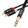 Devinal 1/4" inch TRS to RCA Y Splitter Cable, 6.35mm Stereo to 2 RCA Phono Insert Cable, Dual RCA to Quarter inch Audio Breakout Cable Cord 5 feet/ 1.5 Meters