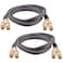 Seismic Audio Speakers Dual 2-RCA Audio Patch Cables, Male to Male, Black and Red, 3 Foot, Pack of 2