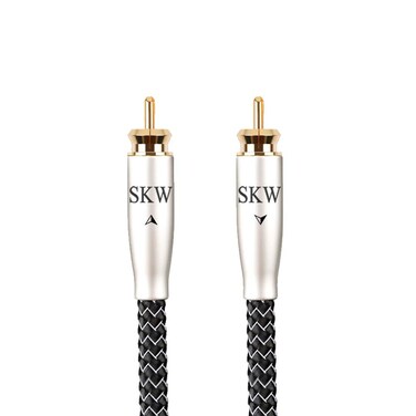 SKW High End WG Series Subwoofer Cable RCA to RCA Cord Digital Coaxial Cable 3.2ft/1M