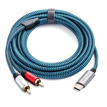 Hftywy USB C to RCA Audio Cable 15FT&iuml;&frac14;&OElig;USB C to 2 Male RCA Audio Stereo Cable Type C to RCA Cable, USB-C Y Splitter Audio Cord, for iPhone 15 Series, Home Theater, DVD, Amplifier, Speaker, Car Stereo