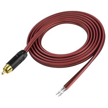 RCA Speaker Cable to Plug Adapter, Bare Wire to RCA, Audio Video Cable Repair