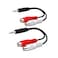 ALINNA 8 Inches 3.5mm Male to 2 RCA Female Jack Stereo Audio Y Cable Adapter for Smartphones, Tablets, MP3, Home Theater, HDTV, Gaming Consoles, Hi-Fi Systems and More(2 Pack)