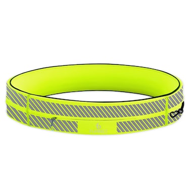 FlipBelt Reflective Running Belt Reflective Neon Yellow, Small