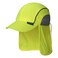 A-SAFETY Sweat-Wicking Hi-Vis Hat with Neck Sun Shade Running Walking Outdoor Sports Gear,Fluorescent Yellow