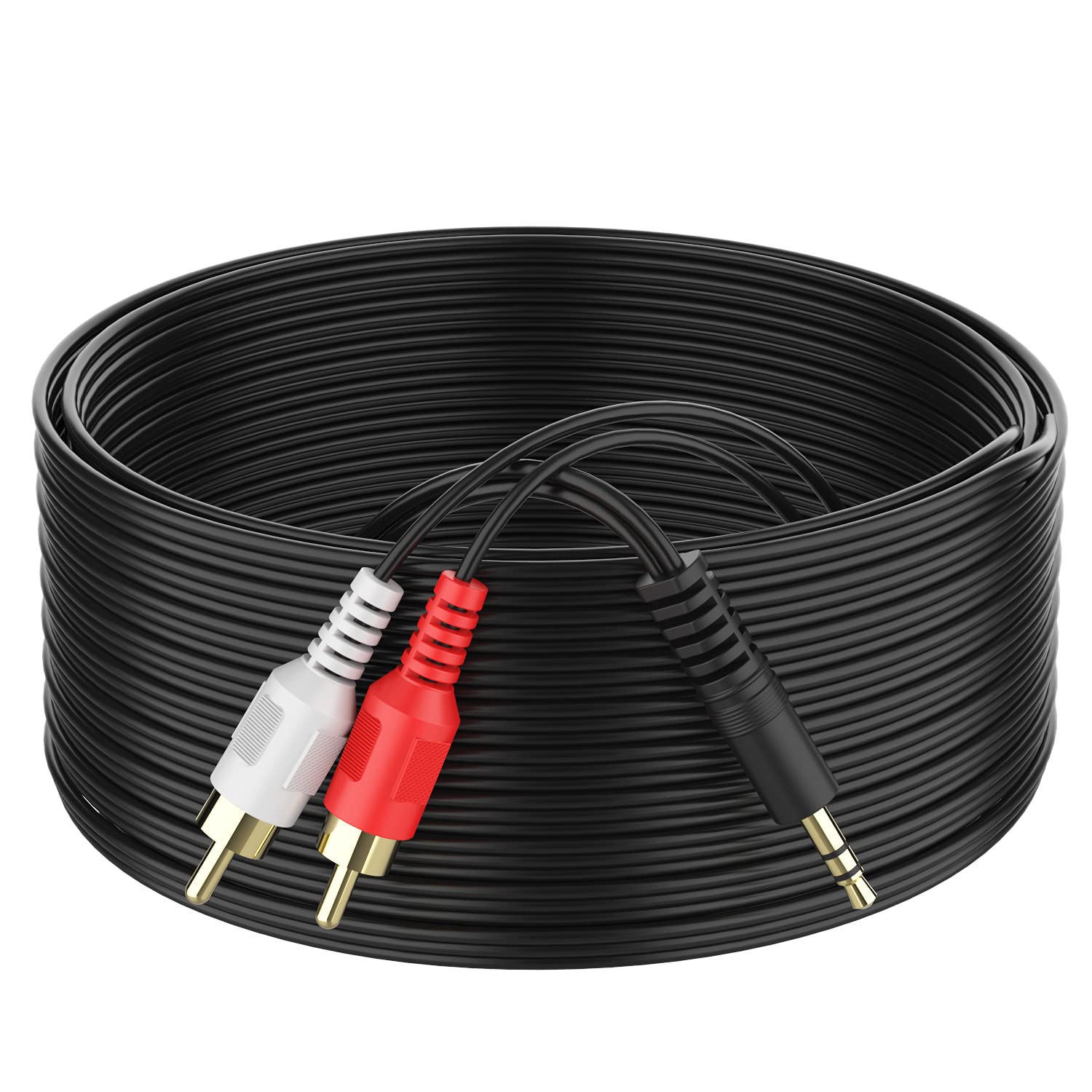 Abireiv Abireiv 3 To 2 Male Rca Cable 3.5 MM 15 FT