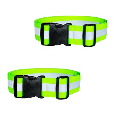 DASHGLOW - 2 Pack - Reflective Glow Belt Safety Gear, Pt Belt, for Running Cycling Walking Marathon Military (2 Pack)