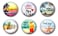 Summer Beach Magnets - Cute Teen Gym Locker Accessories - Fun School Supplies - Whiteboard Office or Fridge - Gift Set (Summer)