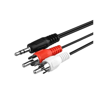 C&amp;E 3.5mm Stereo Male to Dual RCA Male (Right and Left) Audio Cable, 6 Foot