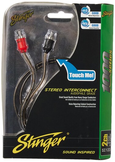 Stinger SI123 3Ft 1000 Series 2-Channel Audiophile Grade RCA Stereo Interconnect Cable