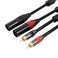 JORZOR, 1 Pair XLR to RCA Stereo Interconnect Cable, Heavy Duty Dual XLR Male to Dual RCAPhono Audio HiFi Cord, 2 XLR to 2 RCA Interconnect Lead Patch Wire Adapter(6.6FT)