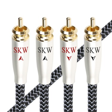 SKW High End WG Series 2RCA to 2RCA Audio Interconnect Cable 3.2ft/1M