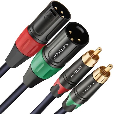 JOMLEY RCA to XLR Cable, Dual RCA Male to Dual XLR Male HiFi Stereo Audio Connection Interconnect Cord Wire Path Lead - 10ft