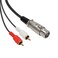 MEIRIYFA XLR Female to 2RCA Male Y Splitter Patch Cable, Unbalanced XLR Female to 2 RCA/Phono Plug Stereo Audio Interconnect Duplicator Lead - 1.5 Meter (XLR Female to 2RCA)