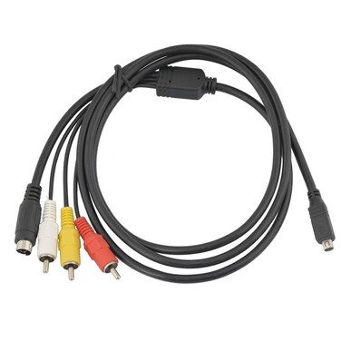 Optimal Shop 5 Feet/1.5M AV Cable for Sony Handycam Mini DV and DVD Camcorders-Black (1 Pack)